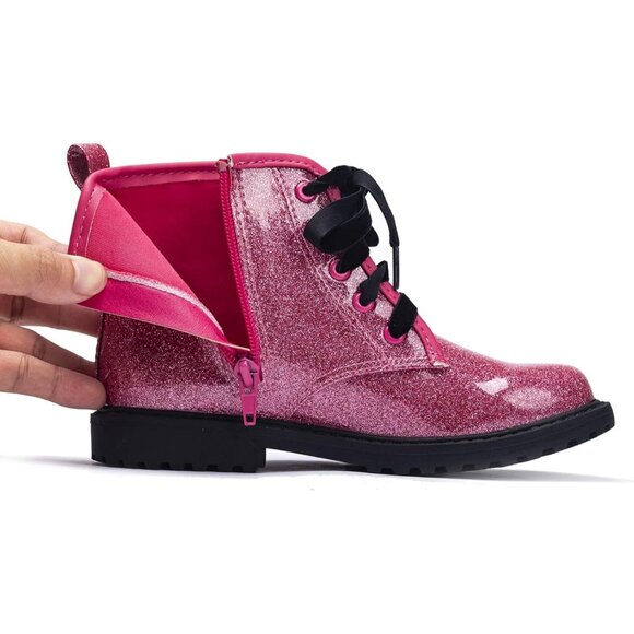 FITORY Ankle Girls Boot Pink Synthetic Zipper Toddler - Picture 7 of 7